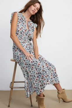 Velvet By Graham & Spencer Womens ROSETTA PRINTED BLOUSE