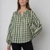 Velvet By Graham & Spencer SHIREEN PRINTED GINGHAM BUTTON-UP BLOUSE 2 Velvet By Graham & Spencer SHIREEN PRINTED GINGHAM BUTTON-UP BLOUSE