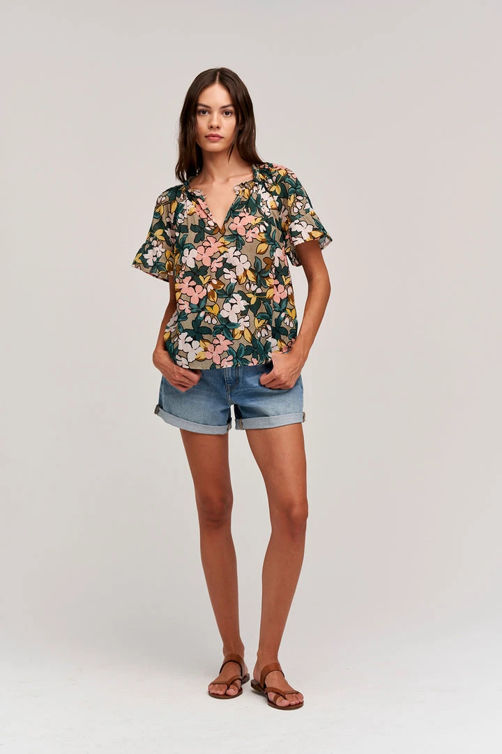 Velvet By Graham & Spencer LUCY PRINTED TOP Womens 8 Velvet By Graham & Spencer LUCY PRINTED TOP Womens