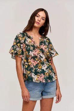 Velvet By Graham & Spencer LUCY PRINTED TOP Womens 20 Velvet By Graham & Spencer LUCY PRINTED TOP Womens