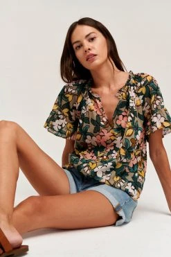 Velvet By Graham & Spencer LUCY PRINTED TOP Womens 16 Velvet By Graham & Spencer LUCY PRINTED TOP Womens