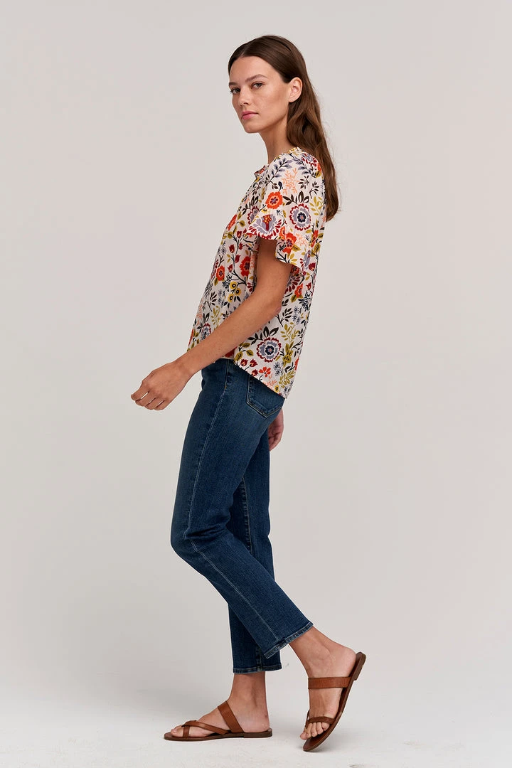 Velvet By Graham & Spencer LUCY PRINTED TOP Womens 6 Velvet By Graham & Spencer LUCY PRINTED TOP Womens