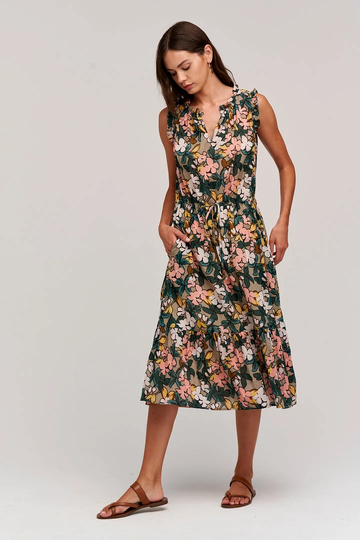 Velvet By Graham & Spencer Womens MORGAN PRINTED MIDI DRESS 5 Velvet By Graham & Spencer Womens MORGAN PRINTED MIDI DRESS