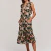 Velvet By Graham & Spencer Womens MORGAN PRINTED MIDI DRESS 2 Velvet By Graham & Spencer Womens MORGAN PRINTED MIDI DRESS