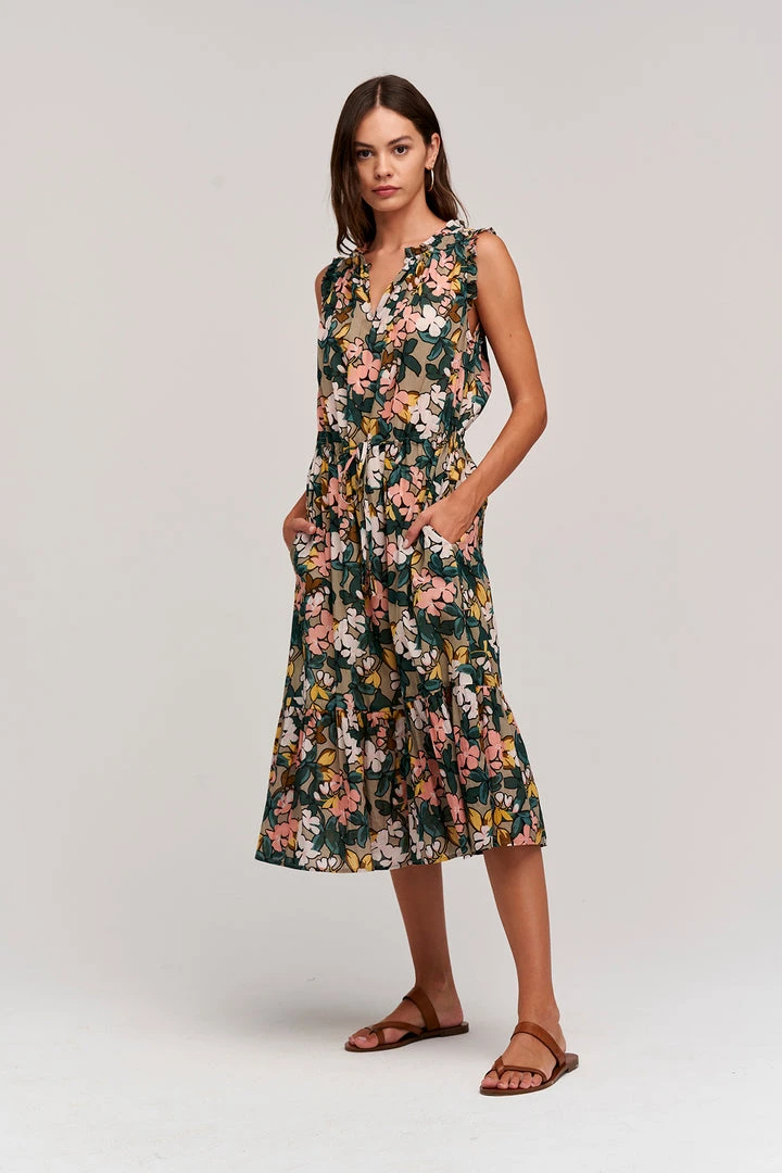 Velvet By Graham & Spencer Womens MORGAN PRINTED MIDI DRESS 3 Velvet By Graham & Spencer Womens MORGAN PRINTED MIDI DRESS