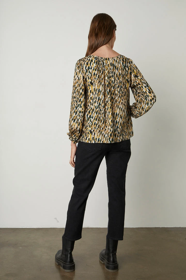 Velvet By Graham & Spencer Womens HADLEE PRINTED BLOUSE 6 Velvet By Graham & Spencer Womens HADLEE PRINTED BLOUSE