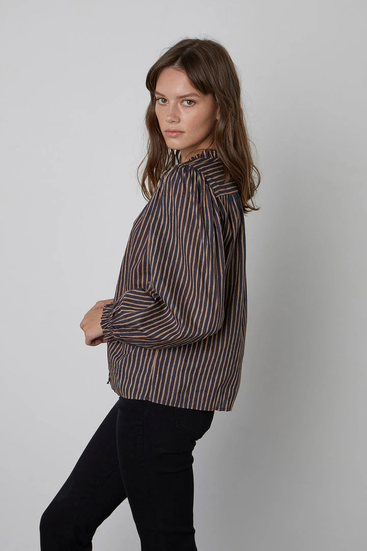 Velvet By Graham & Spencer Womens TRUDIE STRIPED TOP 5 Velvet By Graham & Spencer Womens TRUDIE STRIPED TOP