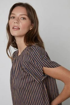 Velvet By Graham & Spencer Womens VIENNA STRIPED TOP