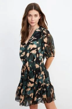 Velvet By Graham & Spencer Womens SASKIA HALF PLACKET DRESS