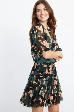 Velvet By Graham & Spencer Womens SASKIA HALF PLACKET DRESS