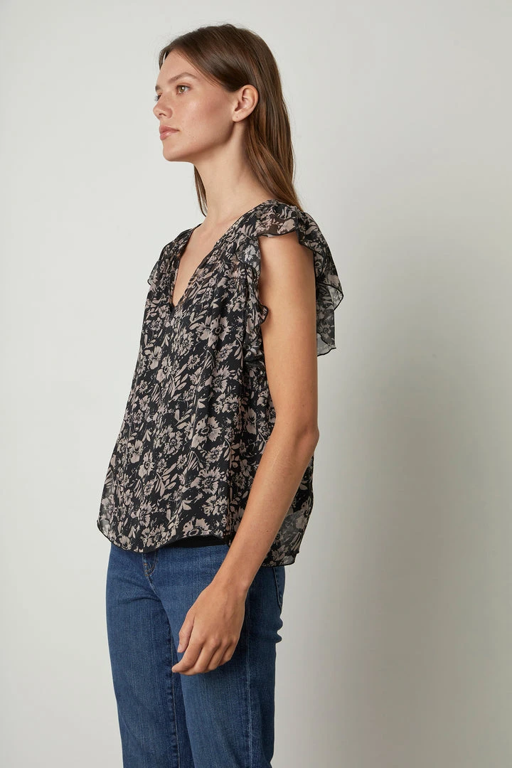 Velvet By Graham & Spencer DEMI PRINTED BLOUSE 5 Velvet By Graham & Spencer DEMI PRINTED BLOUSE