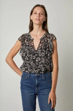 Velvet By Graham & Spencer DEMI PRINTED BLOUSE