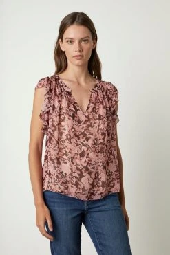 Velvet By Graham & Spencer DEMI PRINTED BLOUSE 13 Velvet By Graham & Spencer DEMI PRINTED BLOUSE