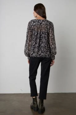 Velvet By Graham & Spencer MILEY PRINTED BOHO BLOUSE Womens 16 Velvet By Graham & Spencer MILEY PRINTED BOHO BLOUSE Womens