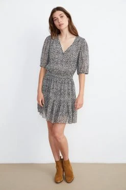 Velvet By Graham & Spencer Womens SASKIA HALF PLACKET DRESS