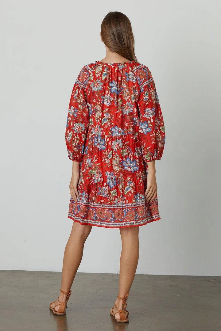 Velvet By Graham & Spencer Womens LILAH PRINTED TIERED DRESS 5 Velvet By Graham & Spencer Womens LILAH PRINTED TIERED DRESS