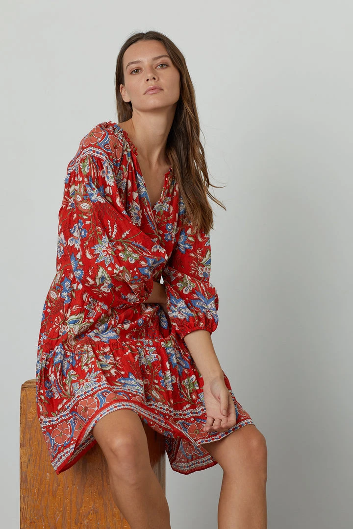 Velvet By Graham & Spencer Womens LILAH PRINTED TIERED DRESS 3 Velvet By Graham & Spencer Womens LILAH PRINTED TIERED DRESS