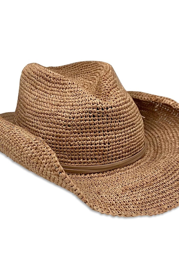 Velvet By Graham & Spencer Womens RAFFIA CROCHET COWBOY HAT 4 Velvet By Graham & Spencer Womens RAFFIA CROCHET COWBOY HAT