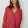 Velvet By Graham & Spencer Womens JAYCEE SPLIT NECK BLOUSE 2 Velvet By Graham & Spencer Womens JAYCEE SPLIT NECK BLOUSE