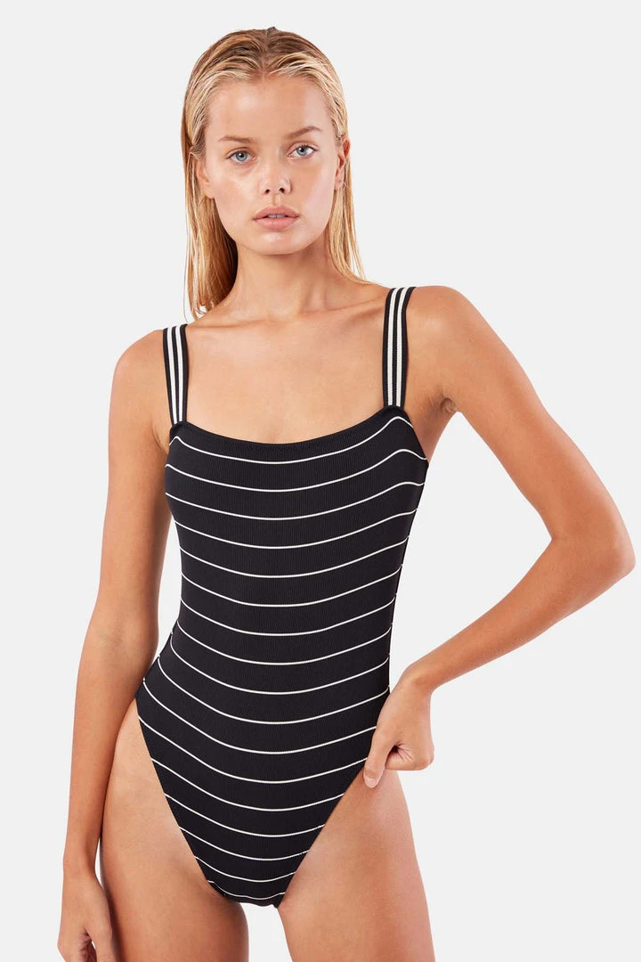 Solid & Striped RILEY PINSTRIPE RIBBED ONE PIECE BY SOLID AND STRIPED Womens 5 Solid & Striped RILEY PINSTRIPE RIBBED ONE PIECE BY SOLID AND STRIPED Womens