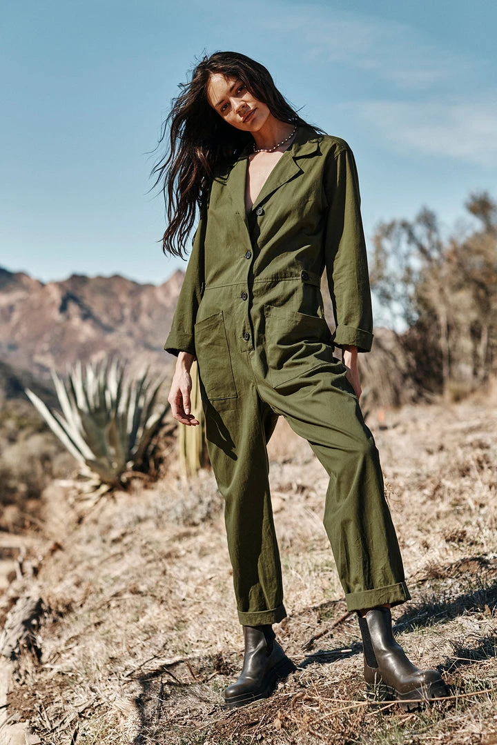 Velvet By Graham & Spencer KENLEY SANDED COTTON TWILL JUMPSUIT 4 Velvet By Graham & Spencer KENLEY SANDED COTTON TWILL JUMPSUIT