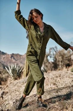 Velvet By Graham & Spencer KENLEY SANDED COTTON TWILL JUMPSUIT 10 Velvet By Graham & Spencer KENLEY SANDED COTTON TWILL JUMPSUIT