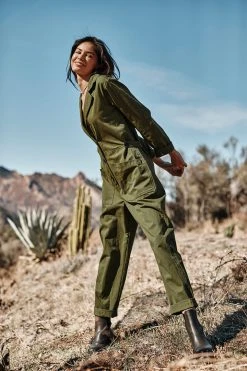 Velvet By Graham & Spencer KENLEY SANDED COTTON TWILL JUMPSUIT 12 Velvet By Graham & Spencer KENLEY SANDED COTTON TWILL JUMPSUIT