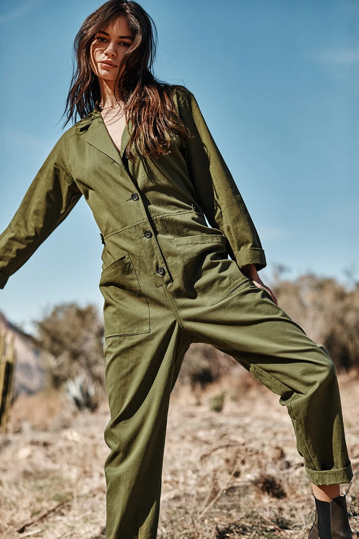 Velvet By Graham & Spencer KENLEY SANDED COTTON TWILL JUMPSUIT 3 Velvet By Graham & Spencer KENLEY SANDED COTTON TWILL JUMPSUIT