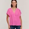 Velvet By Graham & Spencer LORENA V-NECK BLOUSE Womens