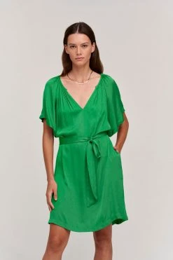 Velvet By Graham & Spencer SUZANNA SATIN VISCOSE DRESS