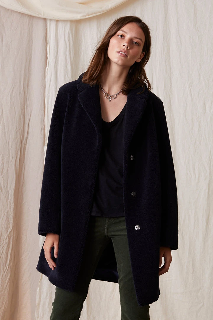 Velvet By Graham & Spencer TRISHELLE LUX SHERPA OVERSIZED COAT Womens 7 Velvet By Graham & Spencer TRISHELLE LUX SHERPA OVERSIZED COAT Womens