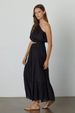 Velvet By Graham & Spencer CRISTA ONE SHOULDER MAXI DRESS Womens 17 Velvet By Graham & Spencer CRISTA ONE SHOULDER MAXI DRESS Womens