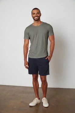 Velvet By Graham & Spencer Mens AMARO CREW NECK SLUB TEE