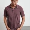 Velvet By Graham & Spencer Mens RANDALL COTTON SLUB POLO 2 Velvet By Graham & Spencer Mens RANDALL COTTON SLUB POLO