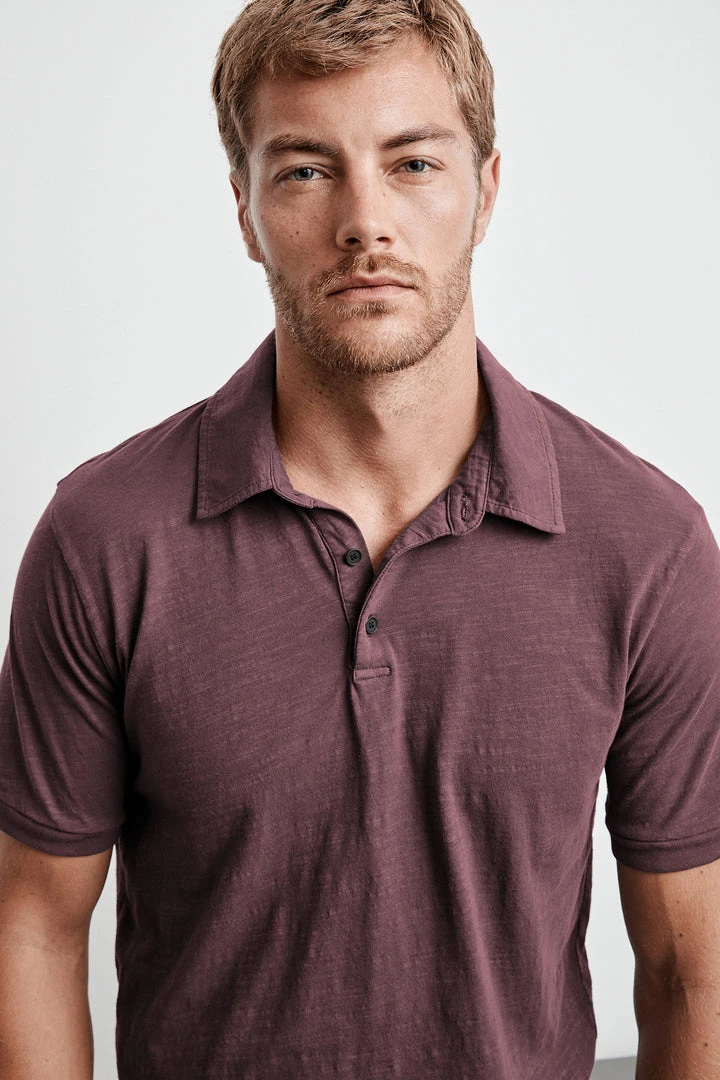 Velvet By Graham & Spencer Mens RANDALL COTTON SLUB POLO 5 Velvet By Graham & Spencer Mens RANDALL COTTON SLUB POLO
