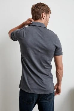 Velvet By Graham & Spencer Mens RANDALL COTTON SLUB POLO 22 Velvet By Graham & Spencer Mens RANDALL COTTON SLUB POLO