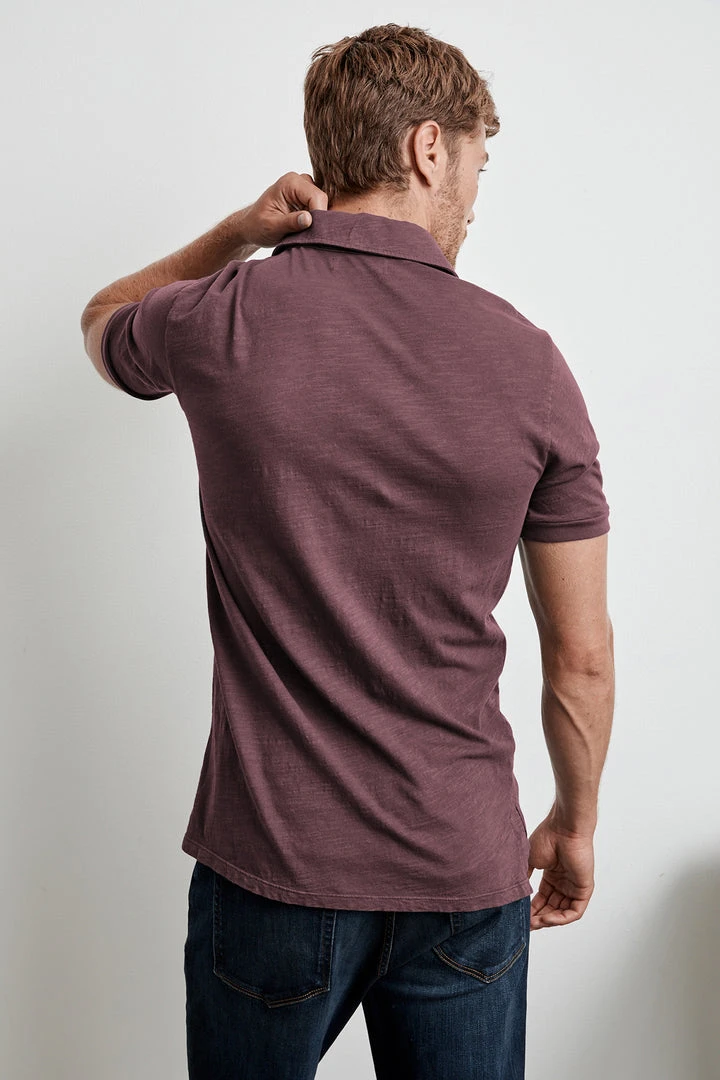 Velvet By Graham & Spencer Mens RANDALL COTTON SLUB POLO 4 Velvet By Graham & Spencer Mens RANDALL COTTON SLUB POLO