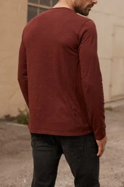 Velvet By Graham & Spencer SIMEON RAW EDGE COTTON SLUB TEE 39 Velvet By Graham & Spencer SIMEON RAW EDGE COTTON SLUB TEE