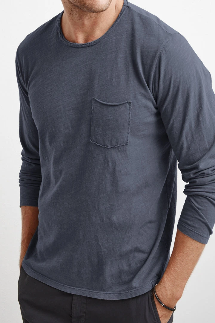 Velvet By Graham & Spencer SIMEON RAW EDGE COTTON SLUB TEE 13 Velvet By Graham & Spencer SIMEON RAW EDGE COTTON SLUB TEE