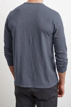 Velvet By Graham & Spencer SIMEON RAW EDGE COTTON SLUB TEE 41 Velvet By Graham & Spencer SIMEON RAW EDGE COTTON SLUB TEE