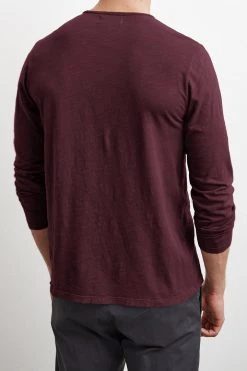 Velvet By Graham & Spencer SIMEON RAW EDGE COTTON SLUB TEE 43 Velvet By Graham & Spencer SIMEON RAW EDGE COTTON SLUB TEE