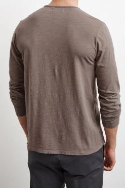 Velvet By Graham & Spencer SIMEON RAW EDGE COTTON SLUB TEE 37 Velvet By Graham & Spencer SIMEON RAW EDGE COTTON SLUB TEE