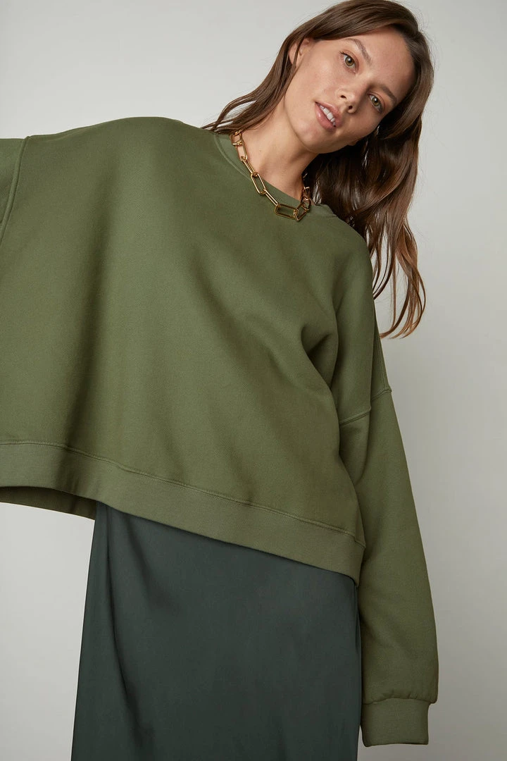 Velvet By Graham & Spencer MARGOT OVERSIZED SWEATSHIRT Womens 7 Velvet By Graham & Spencer MARGOT OVERSIZED SWEATSHIRT Womens