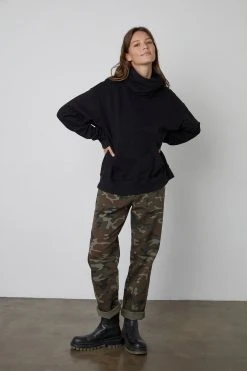 Velvet By Graham & Spencer ORA FUNNEL NECK HOODIE Womens