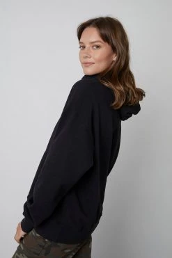 Velvet By Graham & Spencer ORA FUNNEL NECK HOODIE Womens