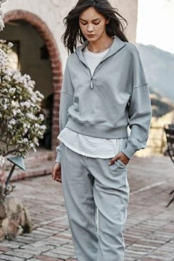 Velvet By Graham & Spencer ROXIE MOCK NECK ZIP SWEATSHIRT