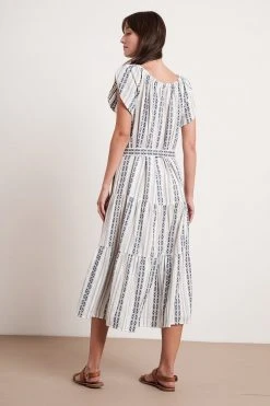 Velvet By Graham & Spencer TIAN STRIPE JACQUARD MAXI DRESS
