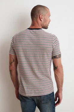 Velvet By Graham & Spencer ARCHIE STRIPED POCKET TEE Mens 7 Velvet By Graham & Spencer ARCHIE STRIPED POCKET TEE Mens