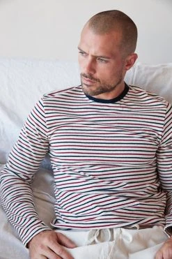 Velvet By Graham & Spencer Mens DESMOND STRIPED TEE 11 Velvet By Graham & Spencer Mens DESMOND STRIPED TEE