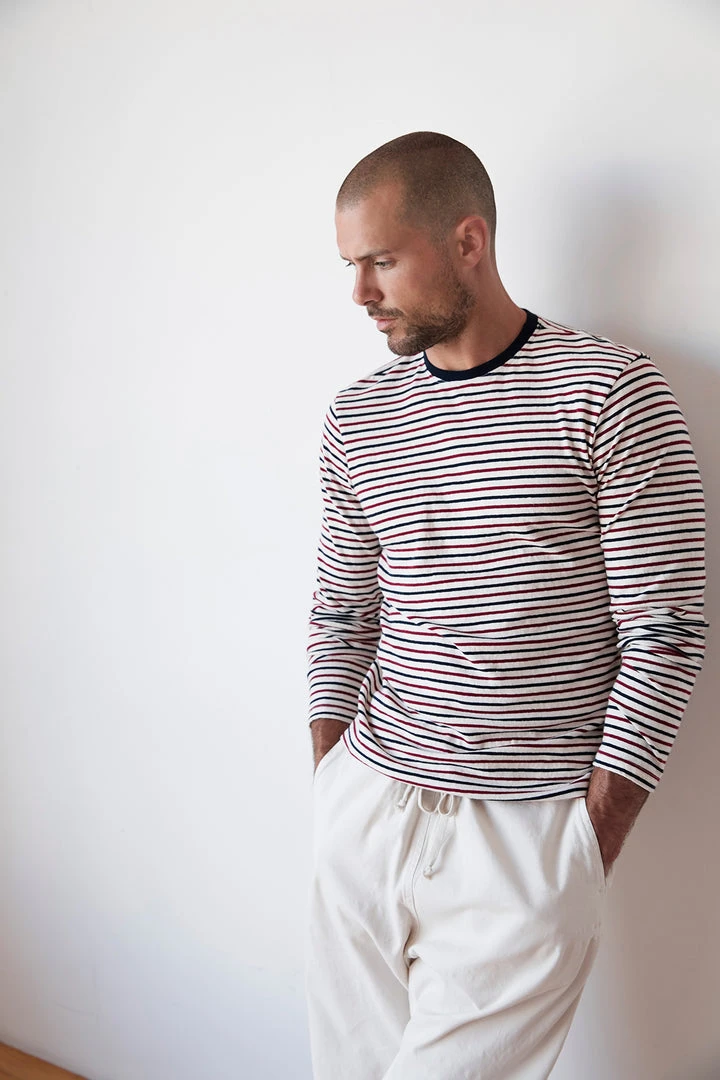 Velvet By Graham & Spencer Mens DESMOND STRIPED TEE 6 Velvet By Graham & Spencer Mens DESMOND STRIPED TEE